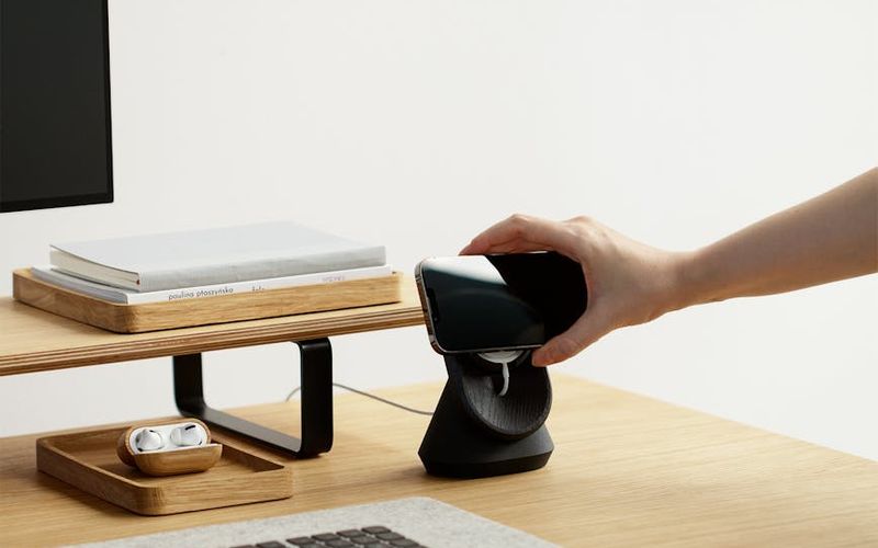 Minimalist office space with plants