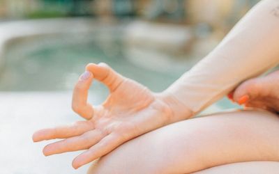 Person practicing mindfulness in nature